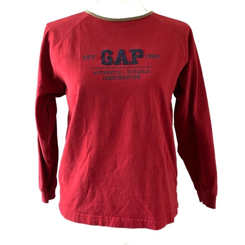 Boys Gap KIDS Vintage Sweatshirt Top, Size Large, Red, Blue, Cream, Long sleeves